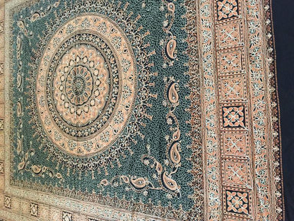 Embroidered Textile Tapestry Bed Spread from India