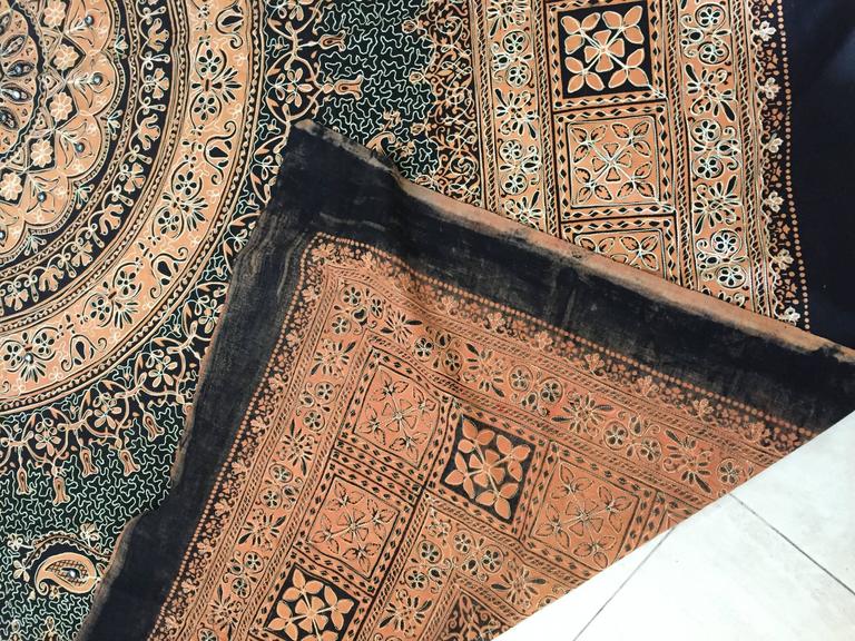 Embroidered Textile Tapestry Bed Spread from India