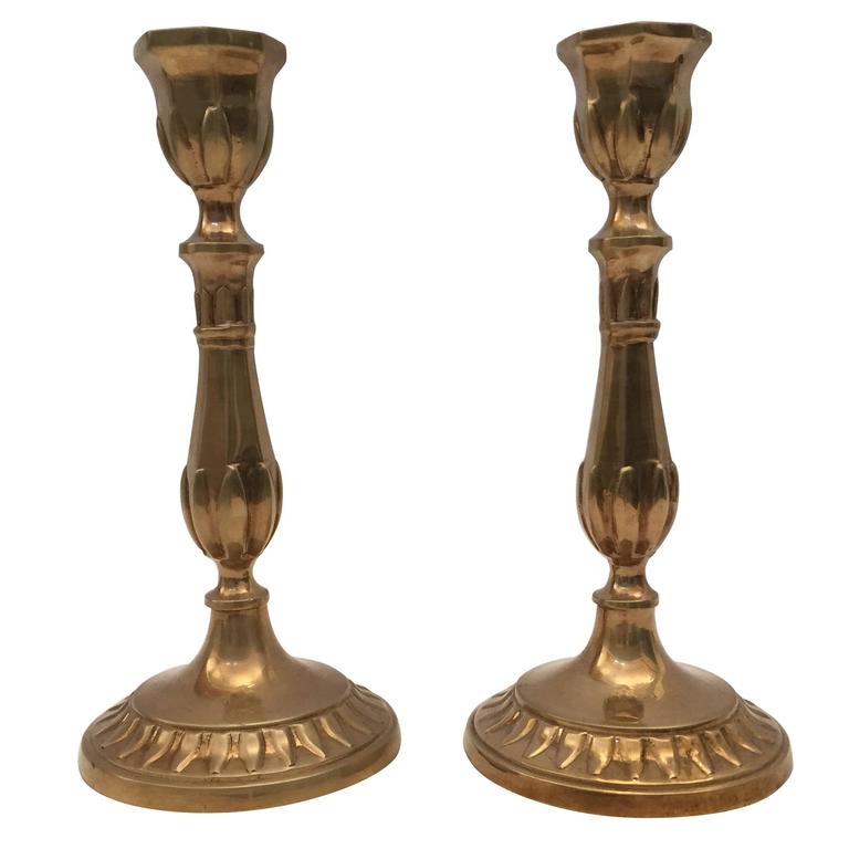 Pair of Antique French Candlesticks