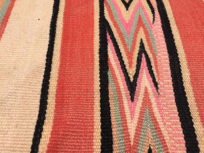 Vintage Moroccan Berber Striped Wool Kilim Rug, 5'4" x 11'6"