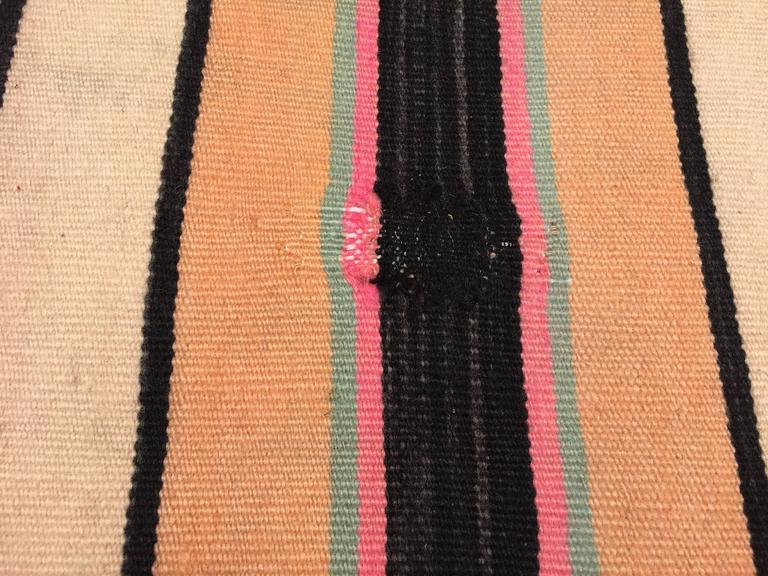 Vintage Moroccan Berber Striped Wool Kilim Rug, 5'4" x 11'6"