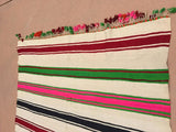 1960s Moroccan Authentic Vintage Flat-Weave Rug