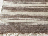 1960s Moroccan Vintage Flat-Weave Brown Textile