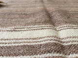 1960s Moroccan Vintage Flat-Weave Brown Textile