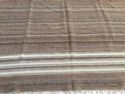 Vintage Moroccan Kilim Rug, Hand-Woven Wool, Tribal Design, 1960