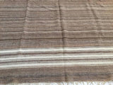 1960s Moroccan Vintage Flat-Weave Brown Textile