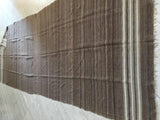 1960s Moroccan Vintage Flat-Weave Brown Textile