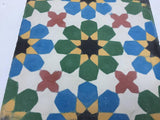 Moroccan Handmade Cement Tile with Traditional Fez Design
