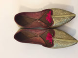 Handcrafted Leather Turkish Gold Embroidered Shoes