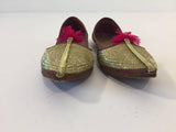 Handcrafted Leather Turkish Gold Embroidered Shoes