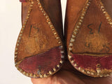 Handcrafted Leather Turkish Gold Embroidered Shoes