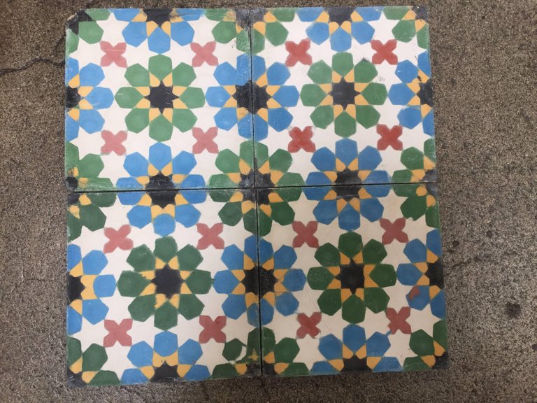 Moroccan Handmade Cement Tile with Traditional Fez Design