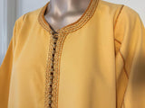 Moroccan Vintage Yellow Gold Caftan