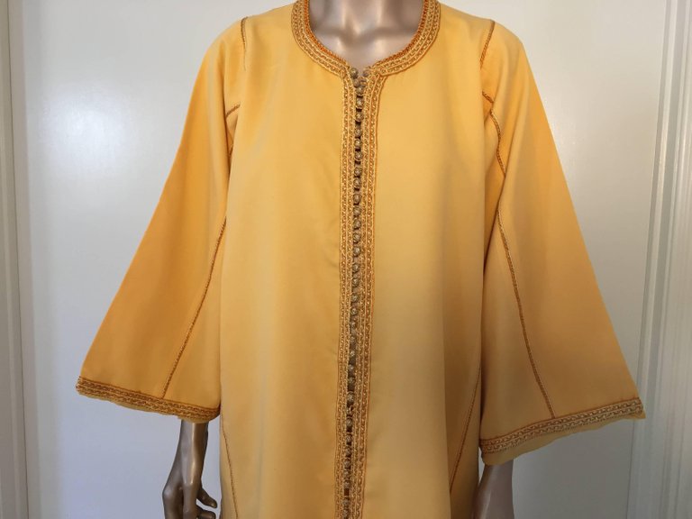 Moroccan Vintage Yellow Gold Caftan