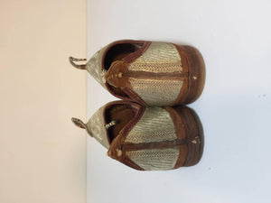 Turkish Leather Shoes with Gold Embroidered