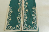 Moroccan Green Embroidered Caftan Maxi Dress Kaftan Size M