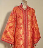 Moroccan Brocade Caftan Maxi Dress 1970 Kaftan Size S to M