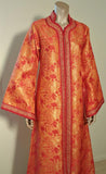 Moroccan Brocade Caftan Maxi Dress 1970 Kaftan Size S to M