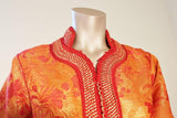 Moroccan Brocade Caftan Maxi Dress 1970 Kaftan Size S to M