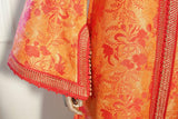 Moroccan Brocade Caftan Maxi Dress 1970 Kaftan Size S to M