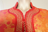 Moroccan Brocade Caftan Maxi Dress 1970 Kaftan Size S to M