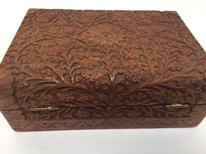 Anglo Raj Rosewood Hand-Carved Decorative Box