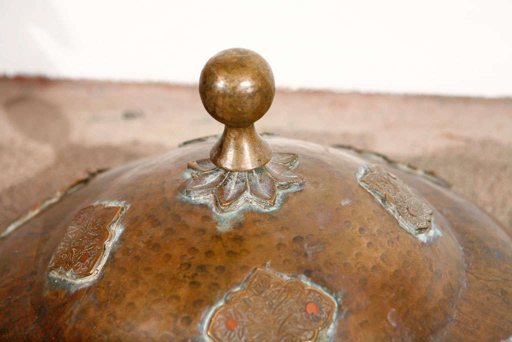 Handcrafted Moroccan Brass Vessel, Moorish Style, 19\" Diameter