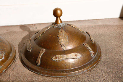 Handcrafted Moroccan Brass Vessel, Moorish Style, 19\" Diameter
