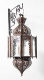 Moorish Clear Glass Lantern, Octagonal Shape