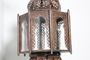 Moorish Clear Glass Lantern, Octagonal Shape