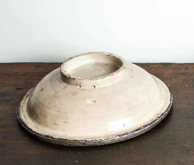 Decorative Moroccan Blue and White Handcrafted Ceramic Bowl from Fez