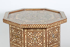 Syrian Style Large Pair of Octagonal Pedestal Tables