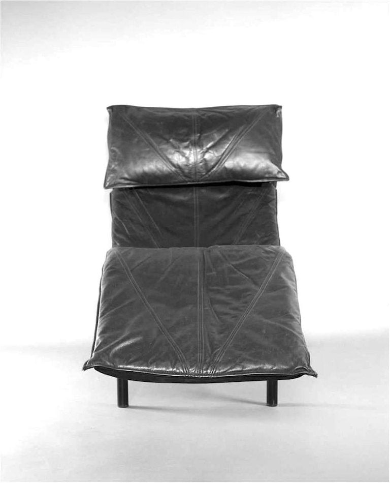 Tord Bjorklund Chaise Longue in Black Leather, 1970
