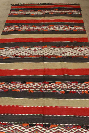 Vintage Moroccan Tribal Kilim Rug