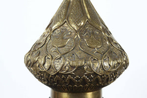 Moorish Indo Persian Brass Table Lamp