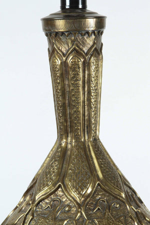 Moorish Indo Persian Brass Table Lamp