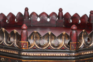 Anglo Indian Hand-Painted Teak Coffee Table