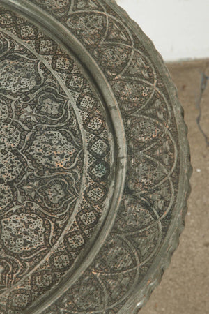 Antique Persian Copper Tray Side Table