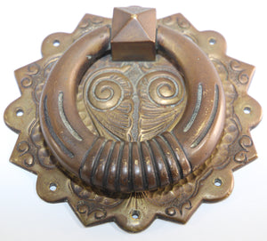 Vintage Art Deco Bronze Door Knocker Hardware