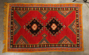 Vintage Moroccan Berber Ethnic Rug