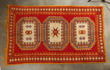 1960s Vintage Moroccan Orange Berber Rug