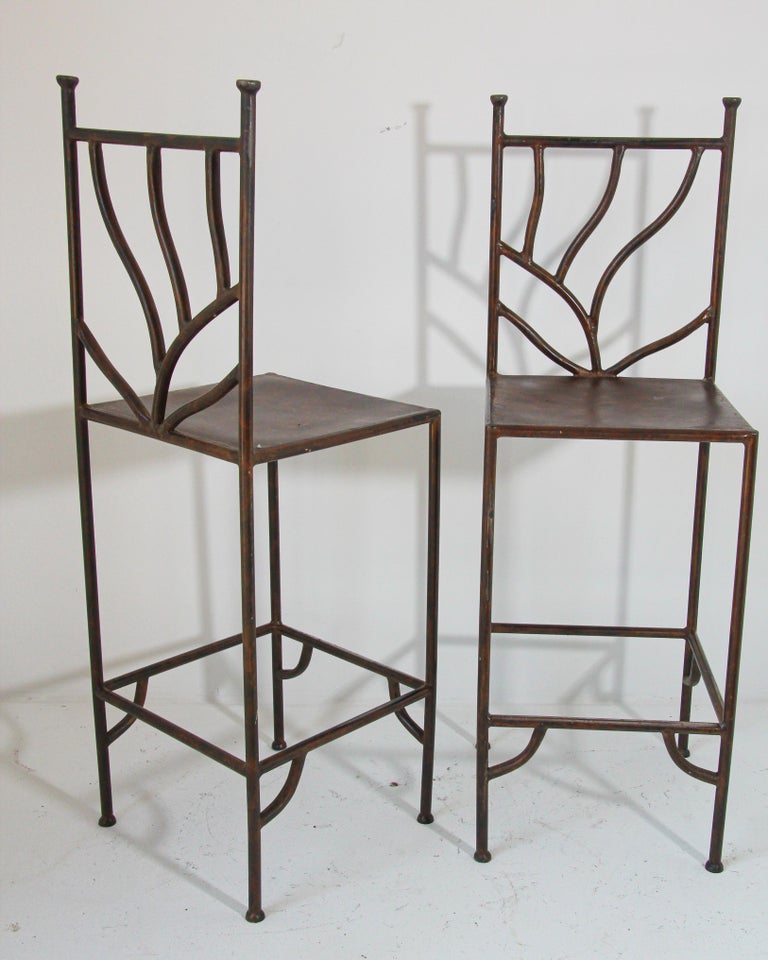 Iron bar stools with back deals