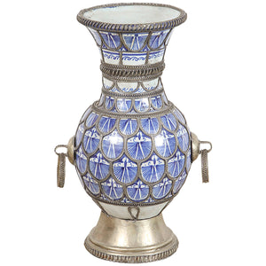 Antique Moroccan Ceramic Vase from Fez