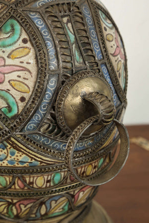 Moroccan Antique Ceramic Vase from Fez