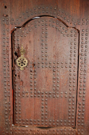 Massive Antique Moroccan Ryad Studded Door
