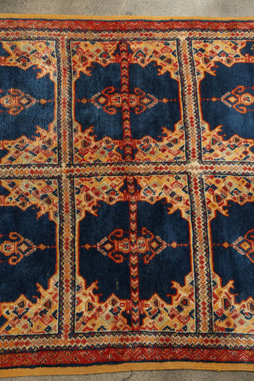 1960s Vintage Moroccan Tribal Rug by Berber Artisans, Hand-Woven Wool
