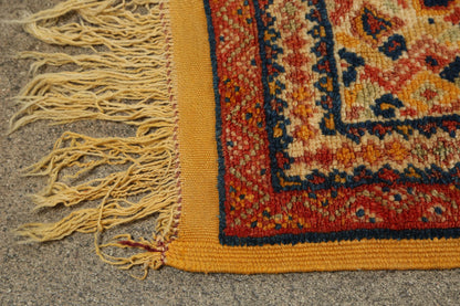 1960s Vintage Moroccan Tribal Rug by Berber Artisans, Hand-Woven Wool