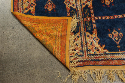 1960s Vintage Moroccan Tribal Rug by Berber Artisans, Hand-Woven Wool