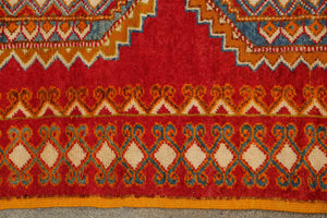 1960s Vintage Moroccan Orange Berber Rug