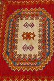 1960s Vintage Moroccan Orange Berber Rug